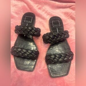 Dolce Vita Black Braided Women's Sandals